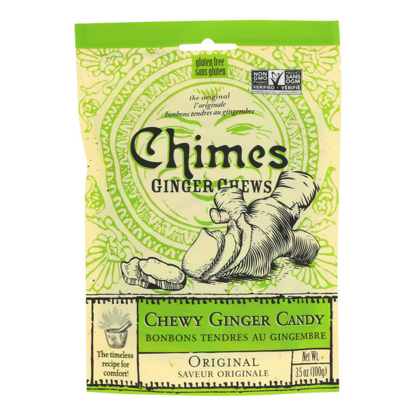 Chimes - Ginger Chews Original - Case Of 12-3.5 Oz