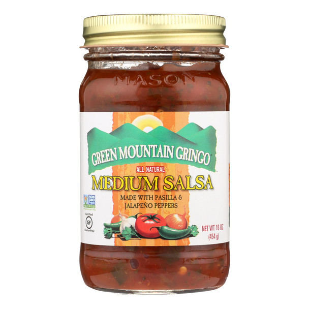 Green Mountain Gringo Medium Salsa - Case Of 12 - 16 Oz.