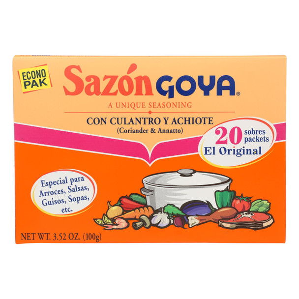 Goya - Sazon Coriander & Annatto - Case Of 18-3.52 Oz