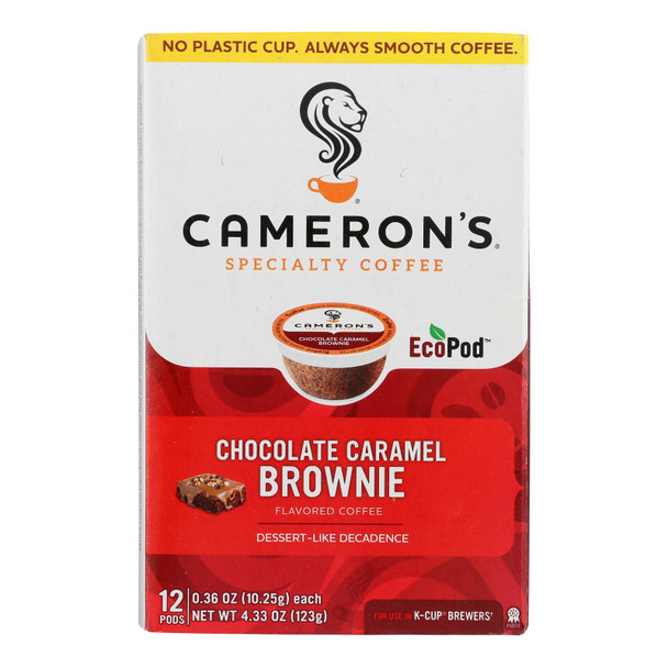 Cameron's Specialty Coffee Chocolate Caramel Brownie  - Case Of 6 - 4.33 Oz