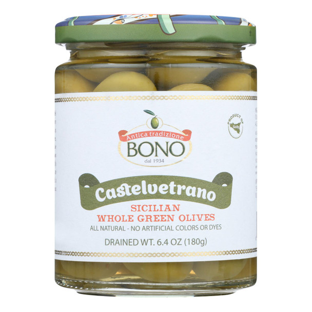 Bono - Olives Whole Green - Case Of 6-6.4 Oz