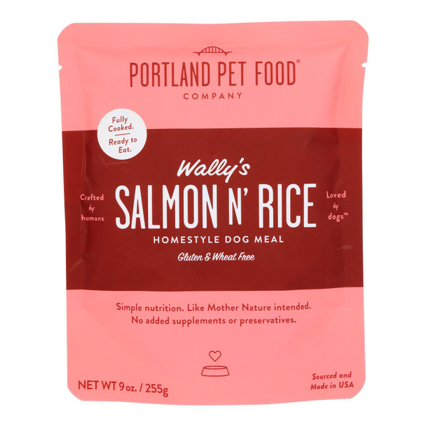 Portland Pet Food Company - Wallys Dg Meal Salmon/rice - Case Of 8-9 Oz