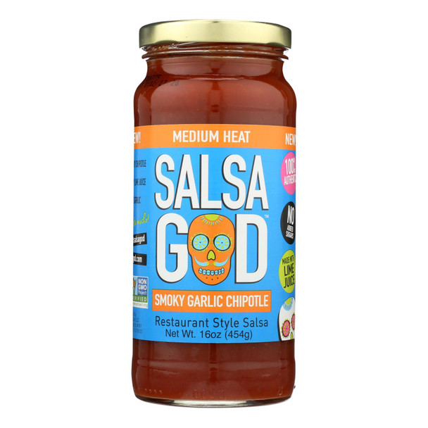 Salsa God - Salsa Smoky Garlic Chipotle - Case Of 6 - 16 Oz