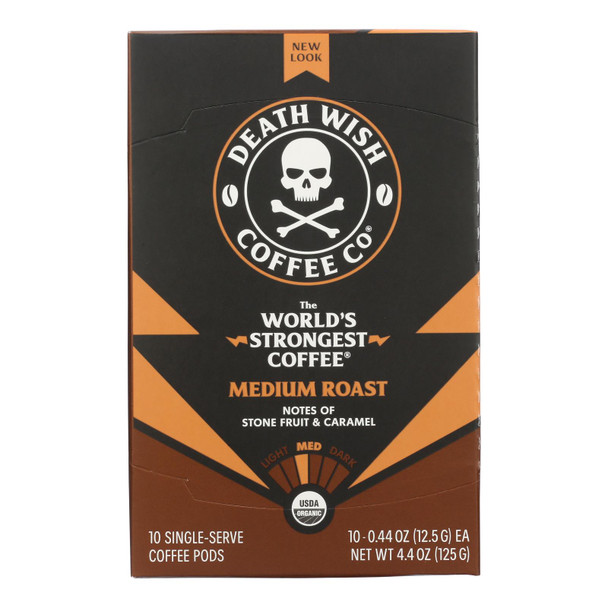 Death Wish Coffee - Coffee Medium Roast Single Serve - Case Of 6-10 Ct