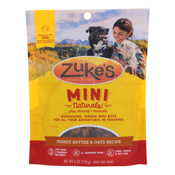 Zuke's - Mini Natural Peanut Butter - Case Of 12-6 Oz