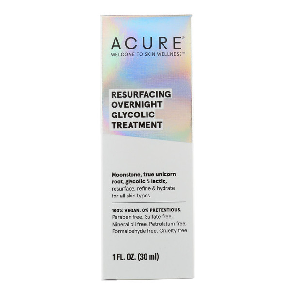 Acure - Glycolic Overnight Treatment Resurfacing - 1 Each-1 Fz