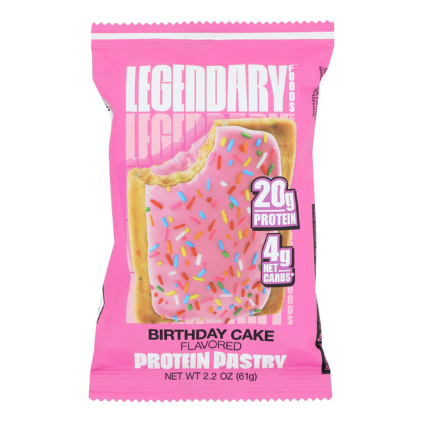 Legendary Foods - Tstr Pastry Birthday Cake - Case Of 10-2.2 Oz