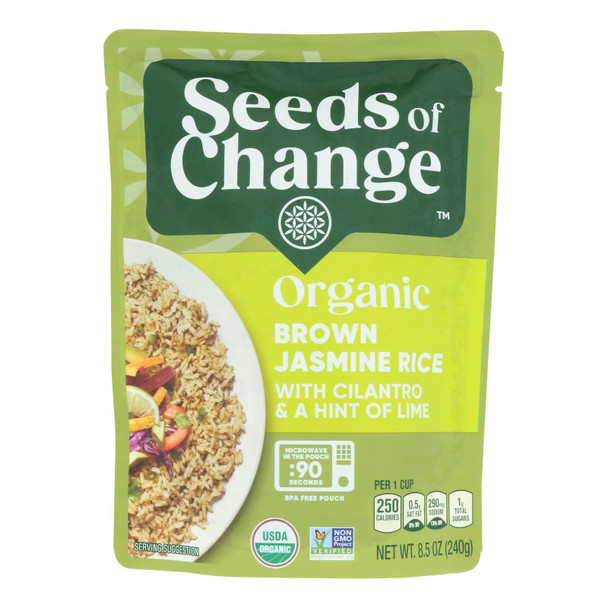 Seeds Of Change - Rice Brn Jas Cil Lime - Case Of 12-8.5 Oz