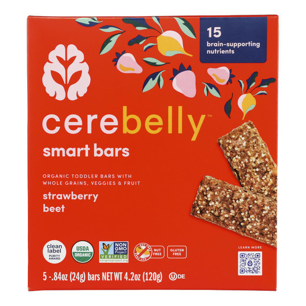 Cerebelly - Smart Bar Strwb Beet - Case Of 6-4.2 Oz