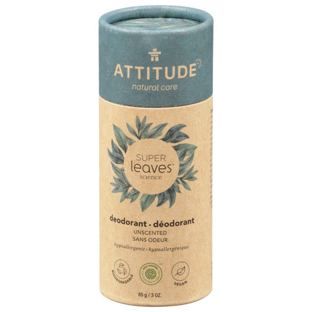Attitude - Deodorant Spr/lv Unscented - 1 Each-3 Oz