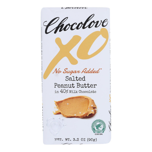 Chocolove - Xo Bar Milk Chocolate Salted Peanut Butter - Case Of 10-3.2 Oz