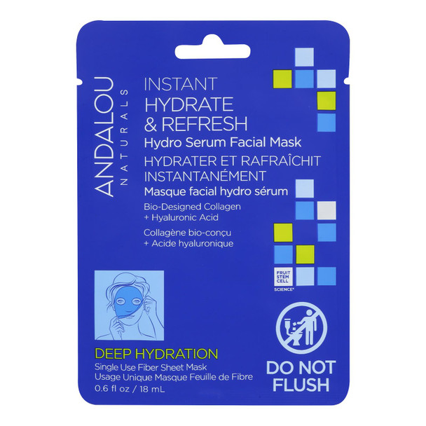 Andalou Naturals - Fcl Msk Instant Hydrt Refrsh - Case Of 6-.6 Fz