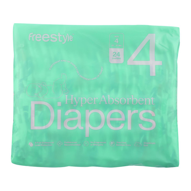 Freestyle - Diapers Baby Size 4 - Case Of 6-24 Ct