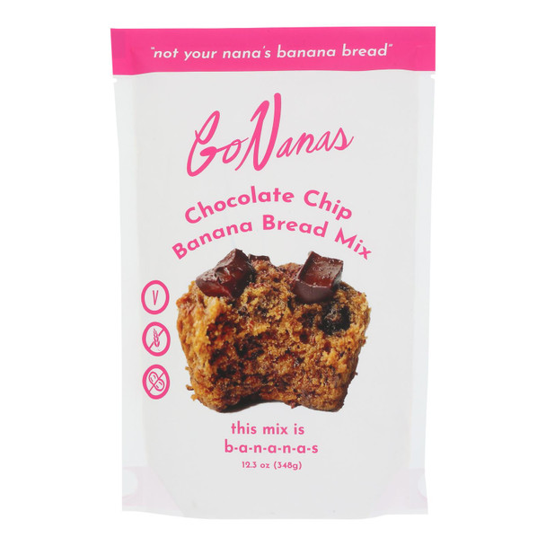 Gonanas - Mix Banana Bread Chocolate Chip - Case Of 6 - 12.3 Ounces