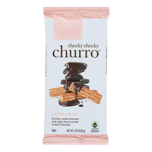 Chuao Chocolatier - Bar Cheeky Cheeky Churro - Case Of 12 - 2.8 Oz