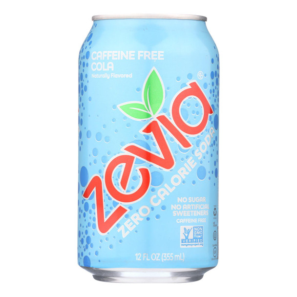 Zevia - Soda Cola Cafe Free Zero Calorie - Case Of 4-6/12 Fluid Ounces