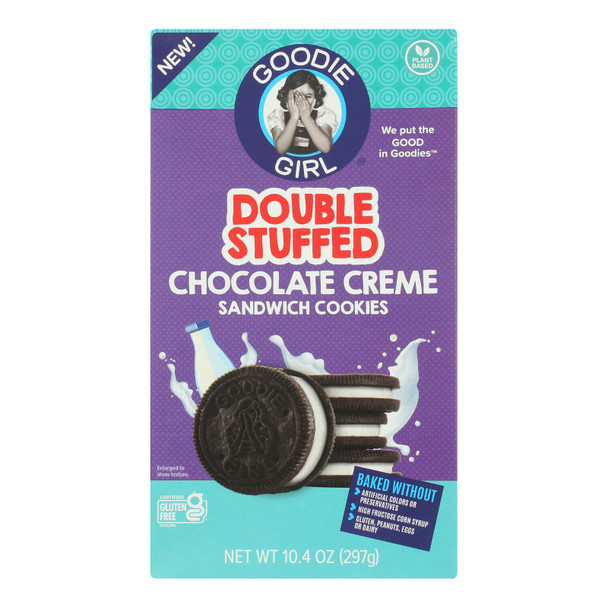 Goodie Girl - Cookies Chocolate Cream Double Stuffed - Case Of 6-10.4 Ounces