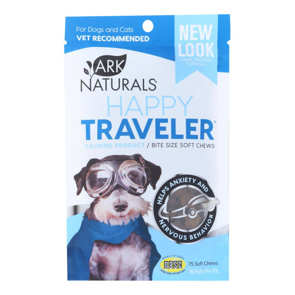Ark Naturals - Happy Traveler Cat Dog Chew - 1 Each-1.98 Ounces