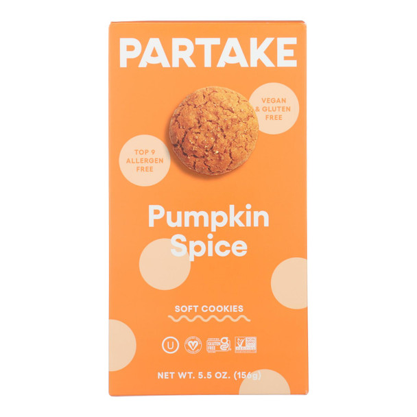 Partake Foods - Cookies Sft Baked Pumpkin Spice - Case Of 6-5.5 Oz