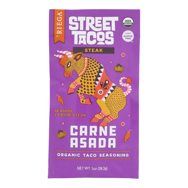 Riega Foods - Seasn Crne Asada Taco - Case Of 8-1 Oz