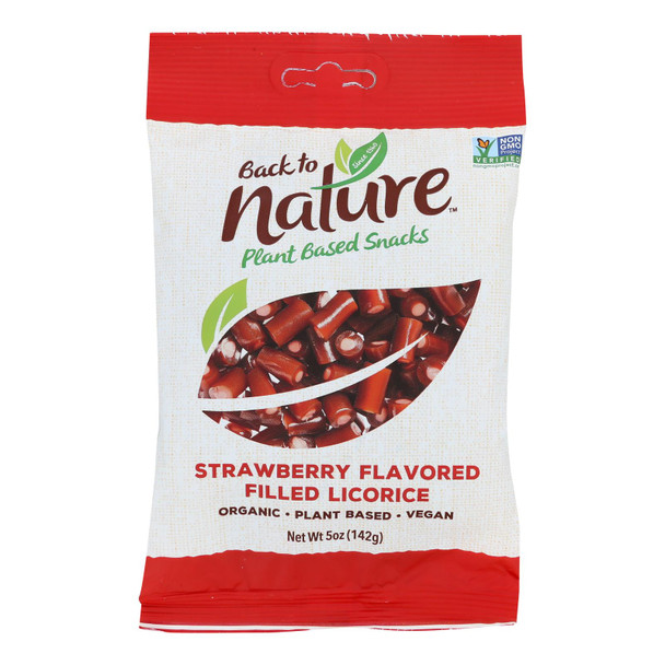 Back To Nature - Licorice Straw Filled - Case Of 12-5 Oz