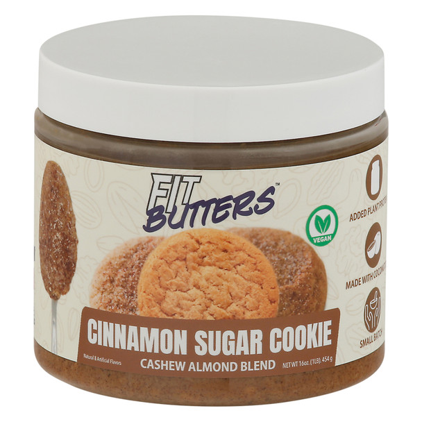 Fit Butters - Cshw Almond Butter Cinnamon Sugar Cookie - Case Of 6-16 Oz