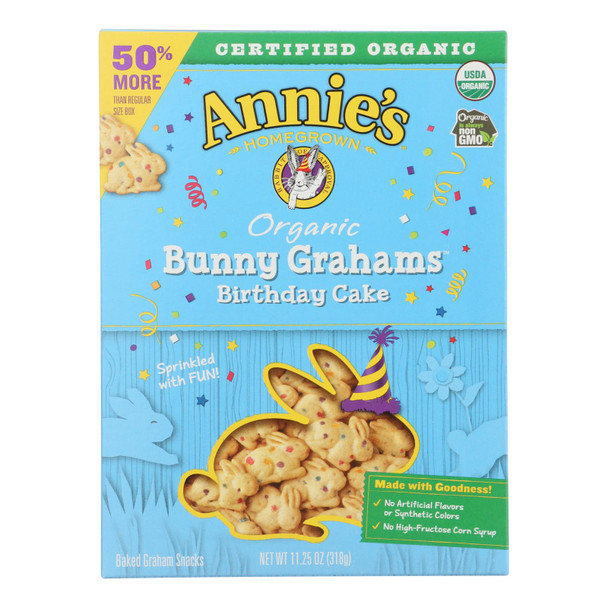 Annie's Homegrown - Bunny Grahams Bd Cake - Case Of 6-11.25 Oz