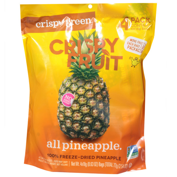 Crispy Green - Crispy Pineapples 4 Pack - Case Of 8 - 2.54 Ounces