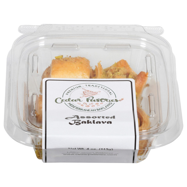 Cedar Pastries - Baklava Assorted - Case Of 24 - 4 Ounces