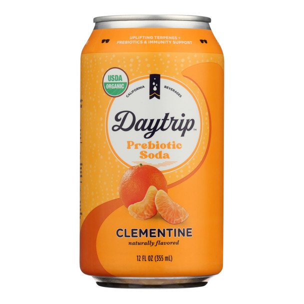 Daytrip Beverages - Soda Organic Prebiotic Clementine - Case Of 12-12 Fluid Ounces