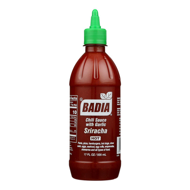 Badia Spices - Sriracha Chili Sauce With Garlic Picante - Case Of 6 - 17 Fl Oz.