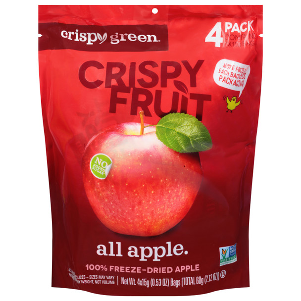 Crispy Green - Crispy Apples 4 Pack - Case Of 8-2.12 Ounces