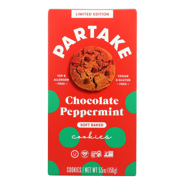 Partake Foods - Ckies Chocolate Pprmnt Sft Baked - Case Of 6-5.5 Oz