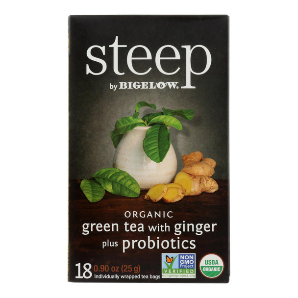 Steep By Bigelow - Tea Green Ginger Probtc - Case Of 6-18 Bag