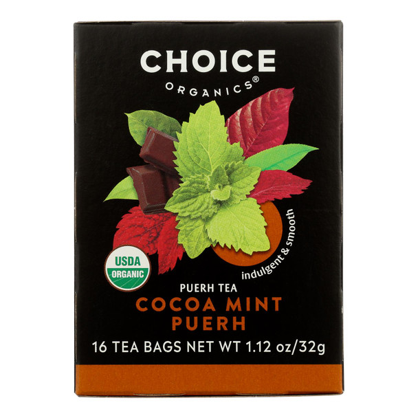 Choice Organic Teas - Tea Cocoa Mint Puerch - Case Of 6-16 Bag