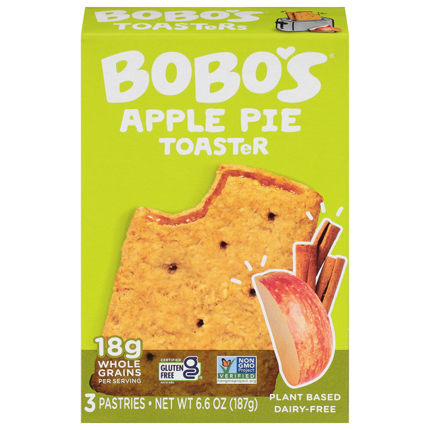 Bobo's Oat Bars - Tstr Pstry Apple Pie 3 Pack - Case Of 8-6.6 Oz