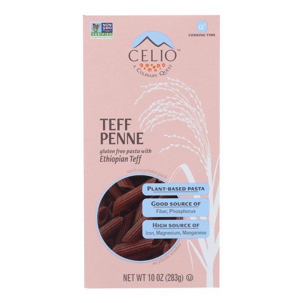 Celio - Pasta Gluten Free Penne W/teff Flr - Case Of 12-10 Oz
