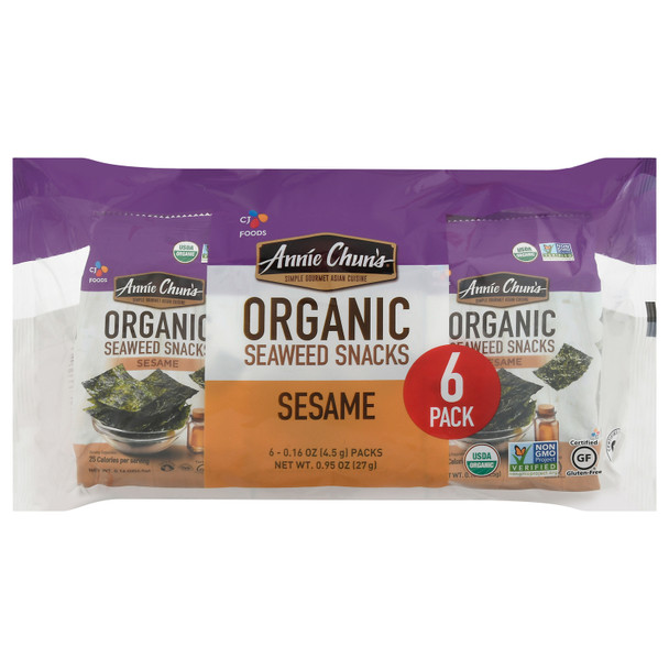 Annie Chun's - Seaw Snack Sesame 6pk - Case Of 6-6/.16 Oz