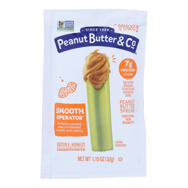 Peanut Butter & Co - Peanut Butter Sq Pack Smth Oper - Case Of 60-1.15 Oz