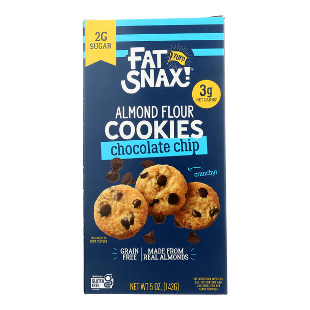 Fat Snax - Cookie Mini Chocolate Chip - Case Of 6-5 Oz