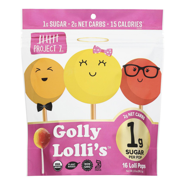 Project 7 - Candy Golly Lollis - Case Of 12-3.5 Oz