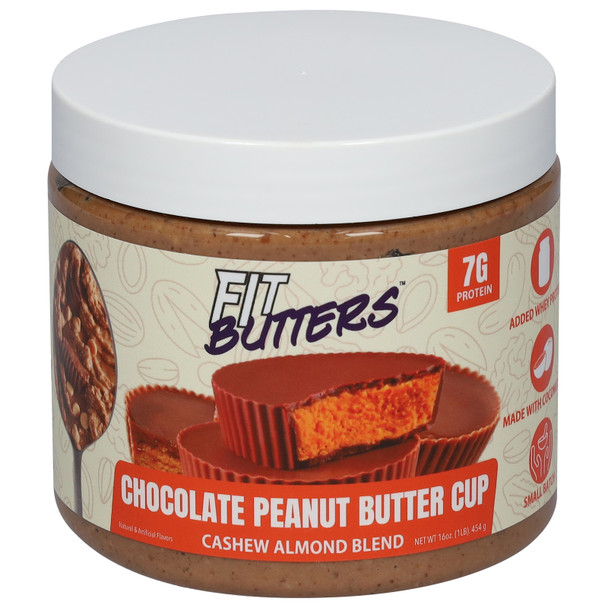 Fit Butters - Cshw/alm Butter Chocolate Peanut Butter - Case Of 6-16 Oz