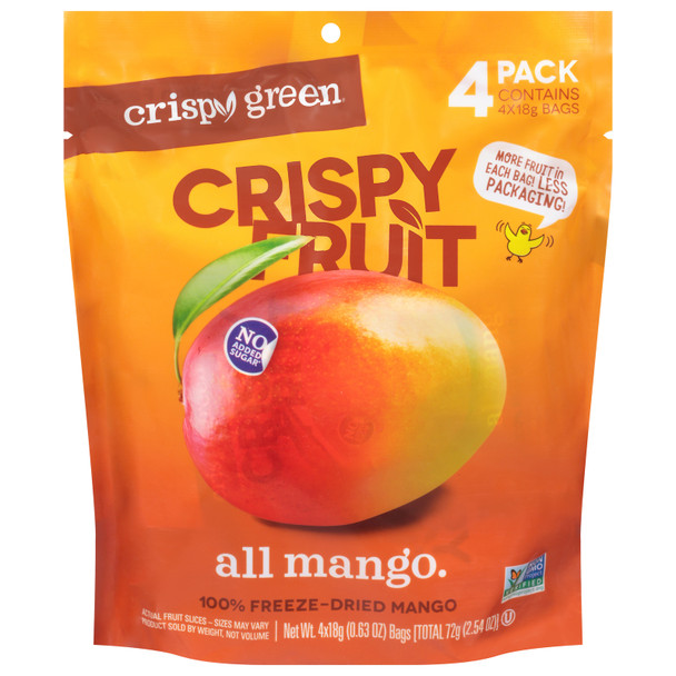 Crispy Green - Crispy Mangos 4 Pack - Case Of 8-2.54 Ounces