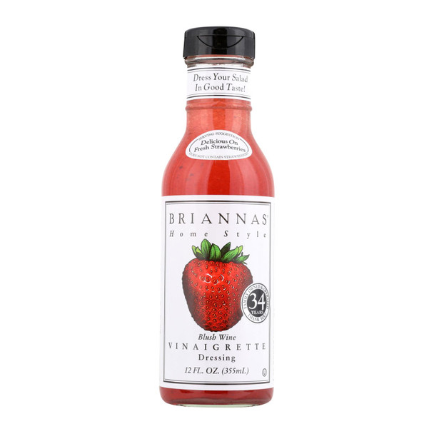 Brianna's Vinaigrette Dressing - Blush Wine - Case Of 6 - 12 Fl Oz.