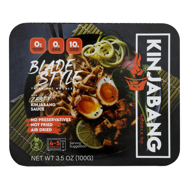 Kinjabang Noodles - Ndl Blade Styl Zesty Sauce - Case Of 6-3.5 Oz