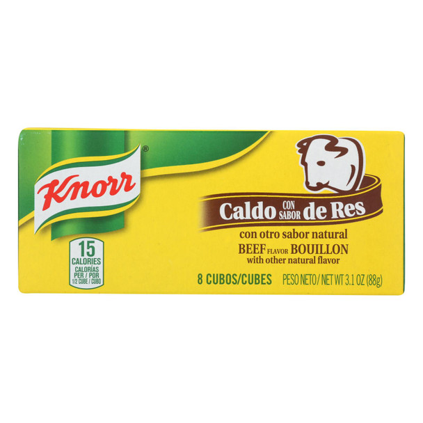 Knorr Bouillon Beef Flavor With Other Natural Flavor - Case Of 24 - 3.1 Oz