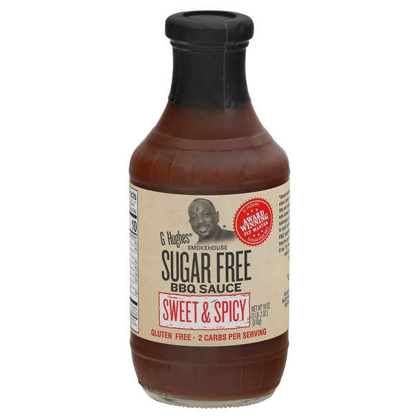 G Hughes - Bbq Sauce Sweet And Spicy Sugar Free - Case Of 6 - 18 Oz