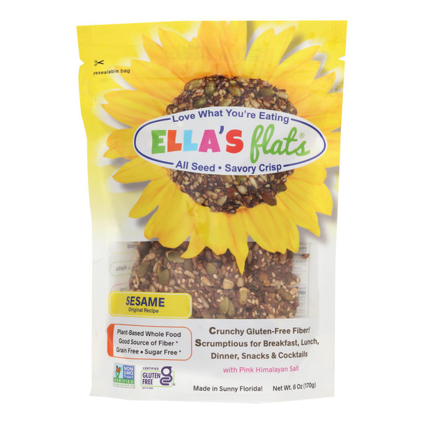 Ella's Flats - Crisp Sesame - Case Of 6-6 Oz