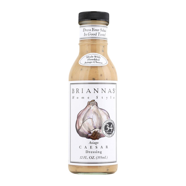 Brianna's Salad Dressing - Asiago Caesar - Case Of 6 - 12 Fl Oz.