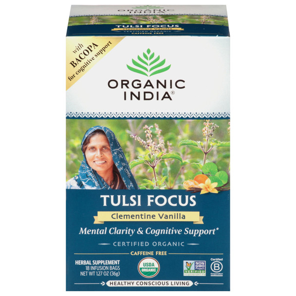 Organic India - Tulsi Focus Clem Vanilla - Case Of 6-18 Ct